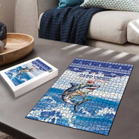 Cape Verde Football Christmas Puzzle Feliz Natal Tubaroes Azuis - Wonder Print Shop