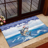 Cape Verde Football Christmas Rubber Doormat Feliz Natal Tubaroes Azuis - Wonder Print Shop