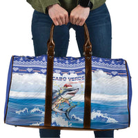 Cape Verde Football Christmas Travel Bag Feliz Natal Tubaroes Azuis - Wonder Print Shop