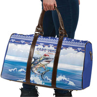 Cape Verde Football Christmas Travel Bag Feliz Natal Tubaroes Azuis - Wonder Print Shop