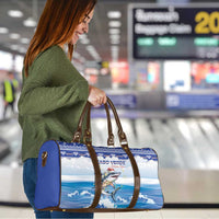 Cape Verde Football Christmas Travel Bag Feliz Natal Tubaroes Azuis - Wonder Print Shop