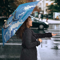 Cape Verde Football Christmas Umbrella Feliz Natal Tubaroes Azuis - Wonder Print Shop