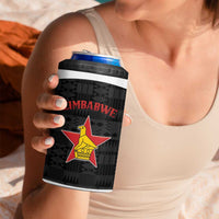 Custom Hockey Zimbabwe 4 in 1 Can Cooler Tumbler Go Champions - Wonder Print Shop