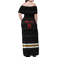 Custom Hockey Zimbabwe Family Matching Off Shoulder Maxi Dress and Hawaiian Shirt Go Champions - Wonder Print Shop
