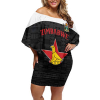 Custom Hockey Zimbabwe Family Matching Off Shoulder Short Dress and Hawaiian Shirt Go Champions - Wonder Print Shop