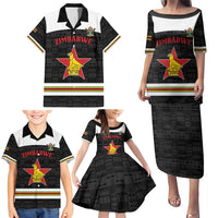 Custom Hockey Zimbabwe Family Matching Puletasi and Hawaiian Shirt Go Champions - Wonder Print Shop