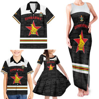 Custom Hockey Zimbabwe Family Matching Tank Maxi Dress and Hawaiian Shirt Go Champions - Wonder Print Shop