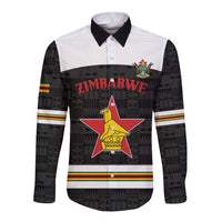 Custom Hockey Zimbabwe Long Sleeve Button Shirt Go Champions - Wonder Print Shop