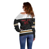 Custom Hockey Zimbabwe Off Shoulder Sweater Go Champions - Wonder Print Shop