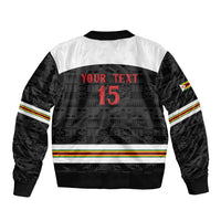 Custom Hockey Zimbabwe Sleeve Zip Bomber Jacket Go Champions - Wonder Print Shop