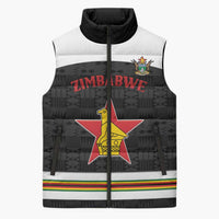 Custom Hockey Zimbabwe Sleeveless Puffer Jacket Go Champions - Wonder Print Shop