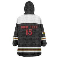 Custom Hockey Zimbabwe Wearable Blanket Hoodie Go Champions - Wonder Print Shop