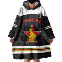 Custom Hockey Zimbabwe Wearable Blanket Hoodie Go Champions - Wonder Print Shop