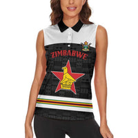 Custom Hockey Zimbabwe Women Sleeveless Polo Shirt Go Champions - Wonder Print Shop