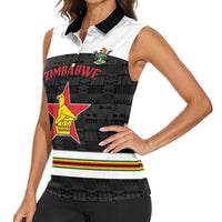 Custom Hockey Zimbabwe Women Sleeveless Polo Shirt Go Champions - Wonder Print Shop