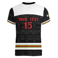 Custom Hockey Zimbabwe Women V-Neck T-Shirt Go Champions - Wonder Print Shop