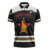 Custom Hockey Zimbabwe Zipper Polo Shirt Go Champions - Wonder Print Shop
