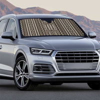 Mali Mud Cloth Auto Sun Shade Bogolanfini Pattern - Wonder Print Shop