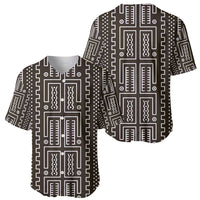 Mali Mud Cloth Baseball Jersey Bogolanfini Pattern - Wonder Print Shop