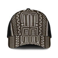 Mali Mud Cloth Baseball Net Cap Bogolanfini Pattern - Wonder Print Shop