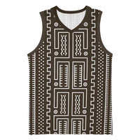 Mali Mud Cloth Basketball Jersey Bogolanfini Pattern - Wonder Print Shop