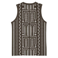 Mali Mud Cloth Basketball Jersey Bogolanfini Pattern - Wonder Print Shop