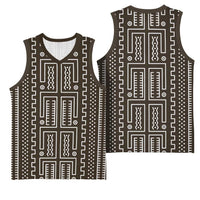Mali Mud Cloth Basketball Jersey Bogolanfini Pattern - Wonder Print Shop
