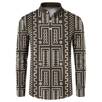 Mali Mud Cloth Button Sweatshirt Bogolanfini Pattern - Wonder Print Shop