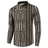 Mali Mud Cloth Button Sweatshirt Bogolanfini Pattern - Wonder Print Shop