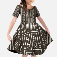 Mali Mud Cloth Family Matching Mermaid Dress and Hawaiian Shirt Bogolanfini Pattern - Wonder Print Shop
