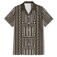 Mali Mud Cloth Family Matching Off Shoulder Short Dress and Hawaiian Shirt Bogolanfini Pattern - Wonder Print Shop
