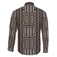 Mali Mud Cloth Family Matching Off Shoulder Short Dress and Hawaiian Shirt Bogolanfini Pattern - Wonder Print Shop