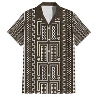 Mali Mud Cloth Family Matching Short Sleeve Bodycon Dress and Hawaiian Shirt Bogolanfini Pattern - Wonder Print Shop