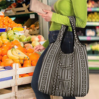 Mali Mud Cloth Grocery Bag Bogolanfini Pattern - Wonder Print Shop