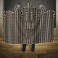 Mali Mud Cloth Hooded Blanket Bogolanfini Pattern - Wonder Print Shop
