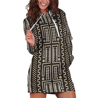 Mali Mud Cloth Hoodie Dress Bogolanfini Pattern - Wonder Print Shop