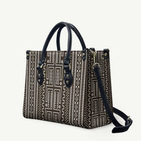 Mali Mud Cloth Leather Bag Bogolanfini Pattern - Wonder Print Shop