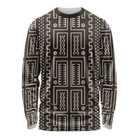 Mali Mud Cloth Long Sleeve Shirt Bogolanfini Pattern - Wonder Print Shop
