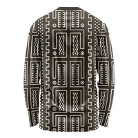 Mali Mud Cloth Long Sleeve Shirt Bogolanfini Pattern - Wonder Print Shop