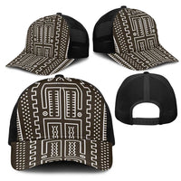 Mali Mud Cloth Mesh Trucker Cap Bogolanfini Pattern - Wonder Print Shop