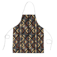 Mali Mud Cloth Legacy Pattern Apron Ethnic Geometry Style - Wonder Print Shop