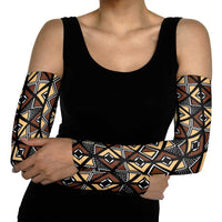 Mali Mud Cloth Legacy Pattern Arm Sleeves Ethnic Geometry Style - Wonder Print Shop