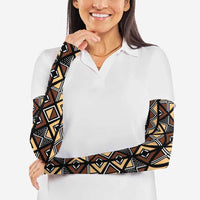 Mali Mud Cloth Legacy Pattern Arm Sleeves Ethnic Geometry Style - Wonder Print Shop