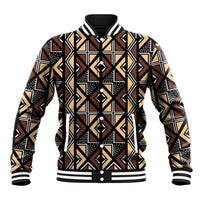 Mali Mud Cloth Legacy Pattern Baseball Jacket Ethnic Geometry Style - Wonder Print Shop