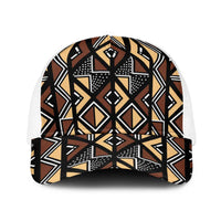 Mali Mud Cloth Legacy Pattern Baseball Net Cap Ethnic Geometry Style - Wonder Print Shop