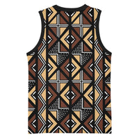 Mali Mud Cloth Legacy Pattern Basketball Jersey Ethnic Geometry Style - Wonder Print Shop