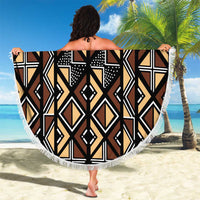 Mali Mud Cloth Legacy Pattern Beach Blanket Ethnic Geometry Style - Wonder Print Shop