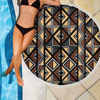 Mali Mud Cloth Legacy Pattern Beach Blanket Ethnic Geometry Style - Wonder Print Shop