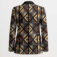 Mali Mud Cloth Legacy Pattern Blazer Ethnic Geometry Style - Wonder Print Shop