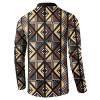 Mali Mud Cloth Legacy Pattern Button Sweatshirt Ethnic Geometry Style - Wonder Print Shop